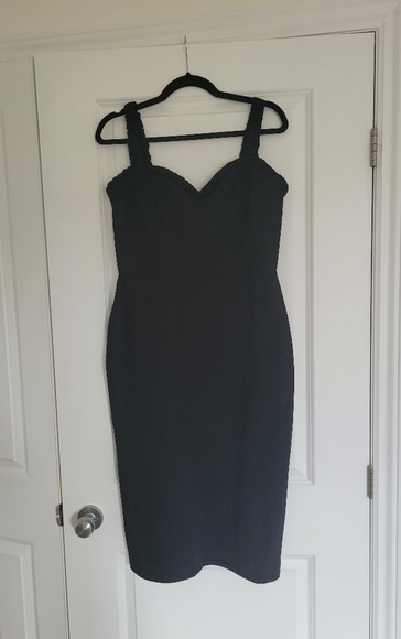 NWT Dynamite Black Midi Dress - Picture 1 of 11